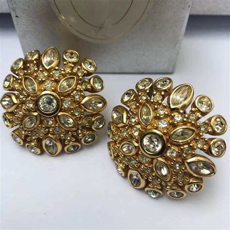 christian dior clip on earrings vintage|christian dior earrings price.